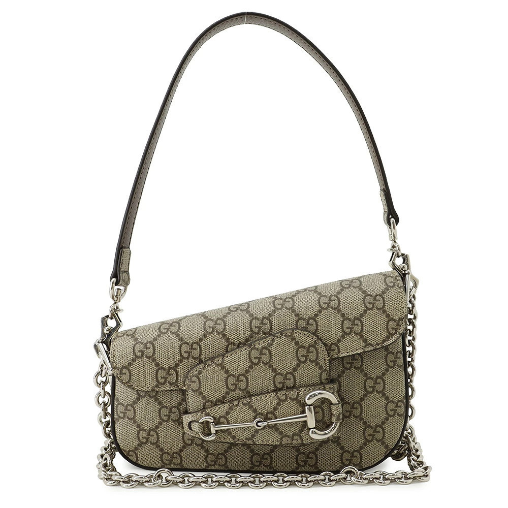 Gucci GG Supreme Horsebit Shoulder Bag Hobo